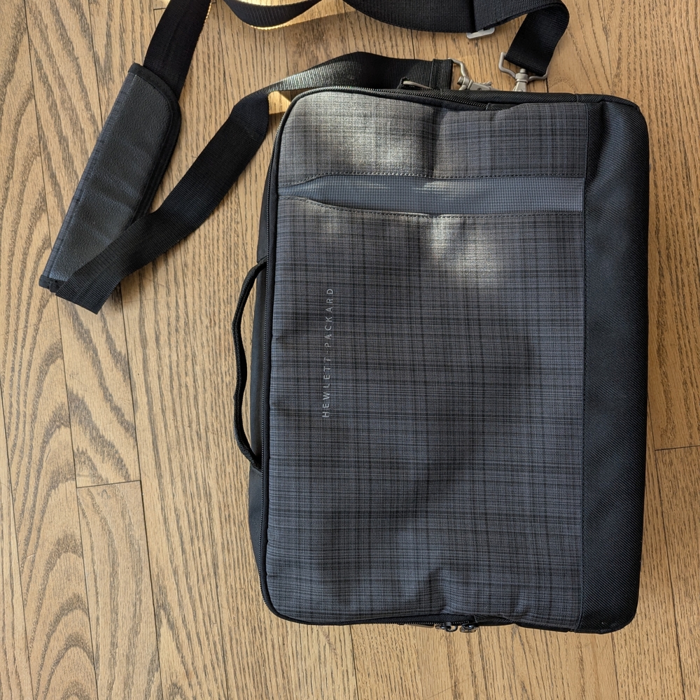 Men's Black and Gray Bag